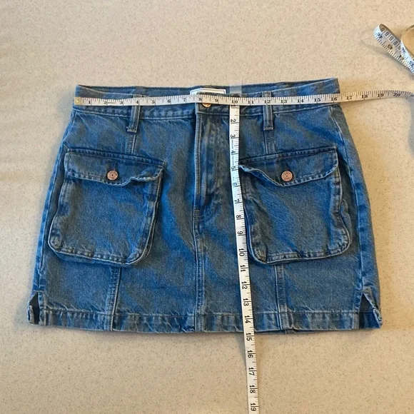 Gap Classic Blue Denim Mini Skirt Women Size 30 / 10 - Picture 7 of 9
